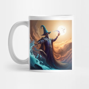 Mystic Conjuror: Colourful Lich Wizard Unleashing Elemental Power Mug